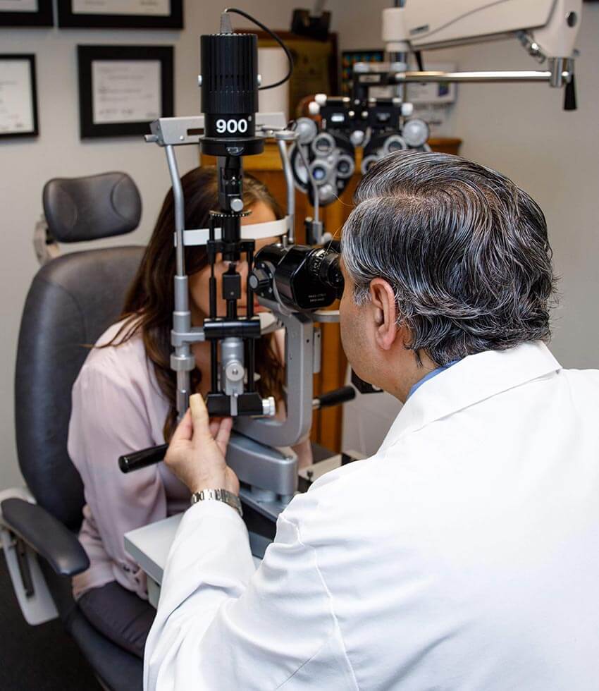 Doctor Performing an Eye Exam