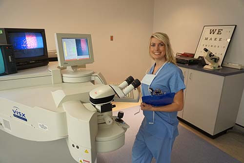 Nurse in Front Of Our VISX Machine