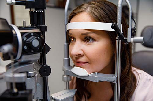 Woman Having an Eye Exam